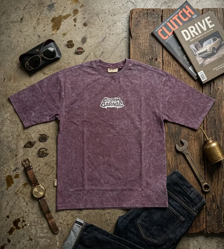 Custom Garage Vintage Acid Wash Tee