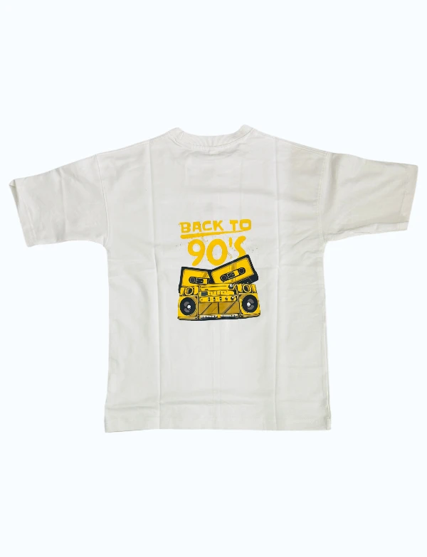 Back to 90s Graphic Tee White - Image 2